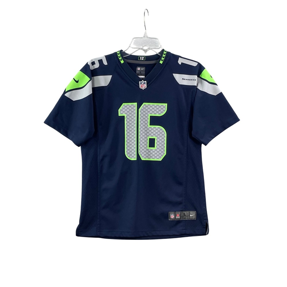 Nike Football Jersey Kids L Blue Tyler Lockett 16 Seattle Seahawks‎ On Field NFL
